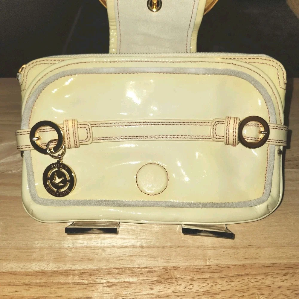 Vintage Juicy Culture Clutch In‎ Cream Patent Leather W Dustbag Flaw